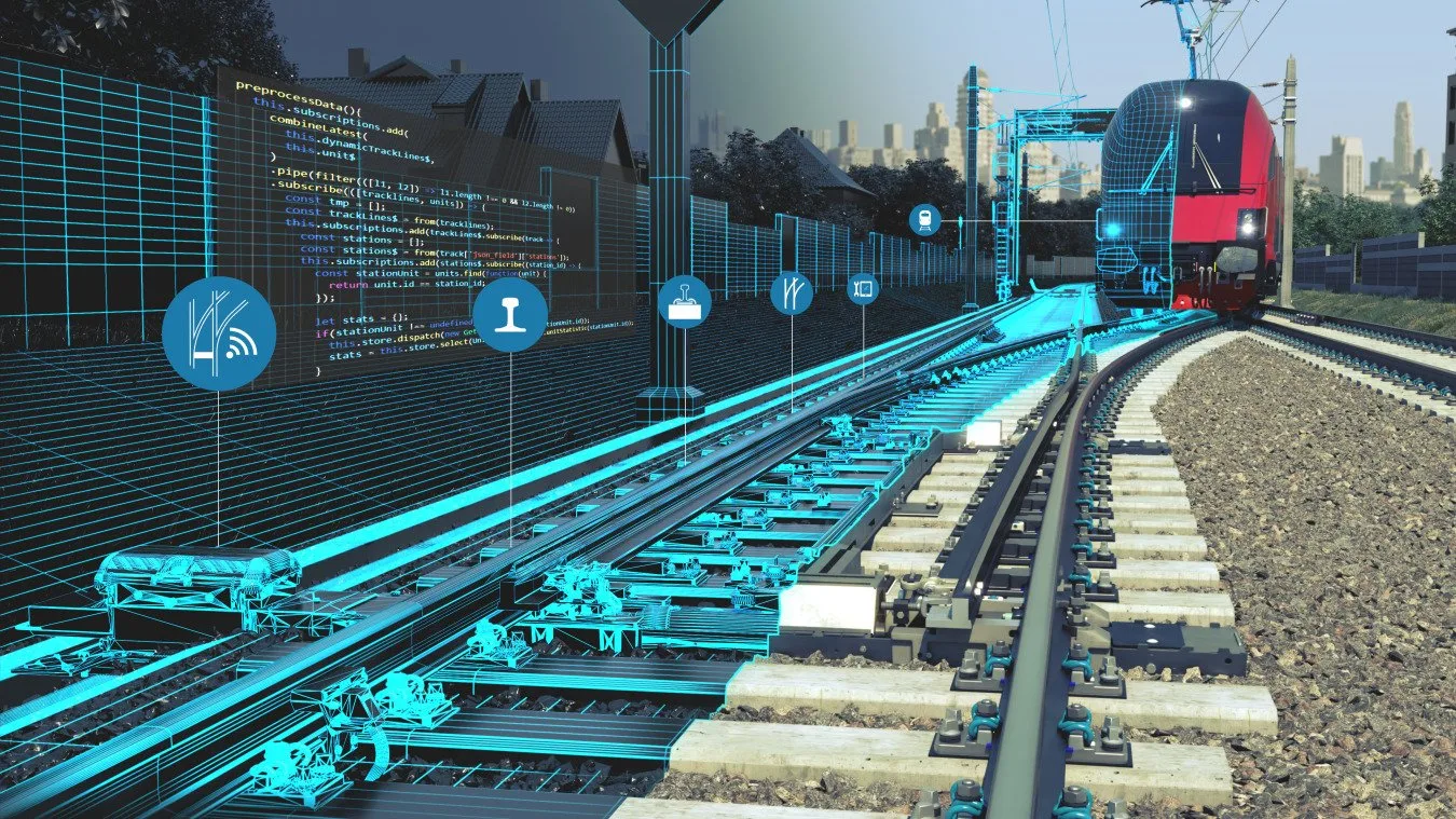 Digital twin visualization of smart railway infrastructure monitoring
